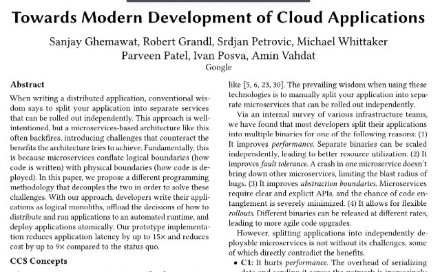 Towards Modern Development of Cloud Applications